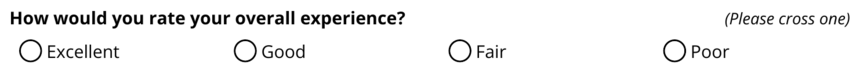 Single choice question type